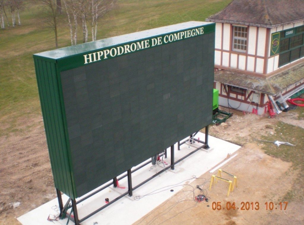 Panneau de score pour l&rsquo;Hippodrome du Putois